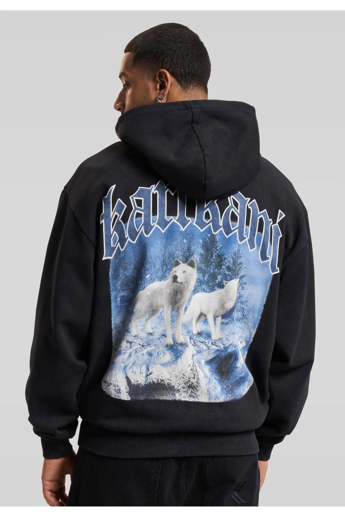 KARL KANI  Sweatshirt - Schwarz - Relaxed Fit