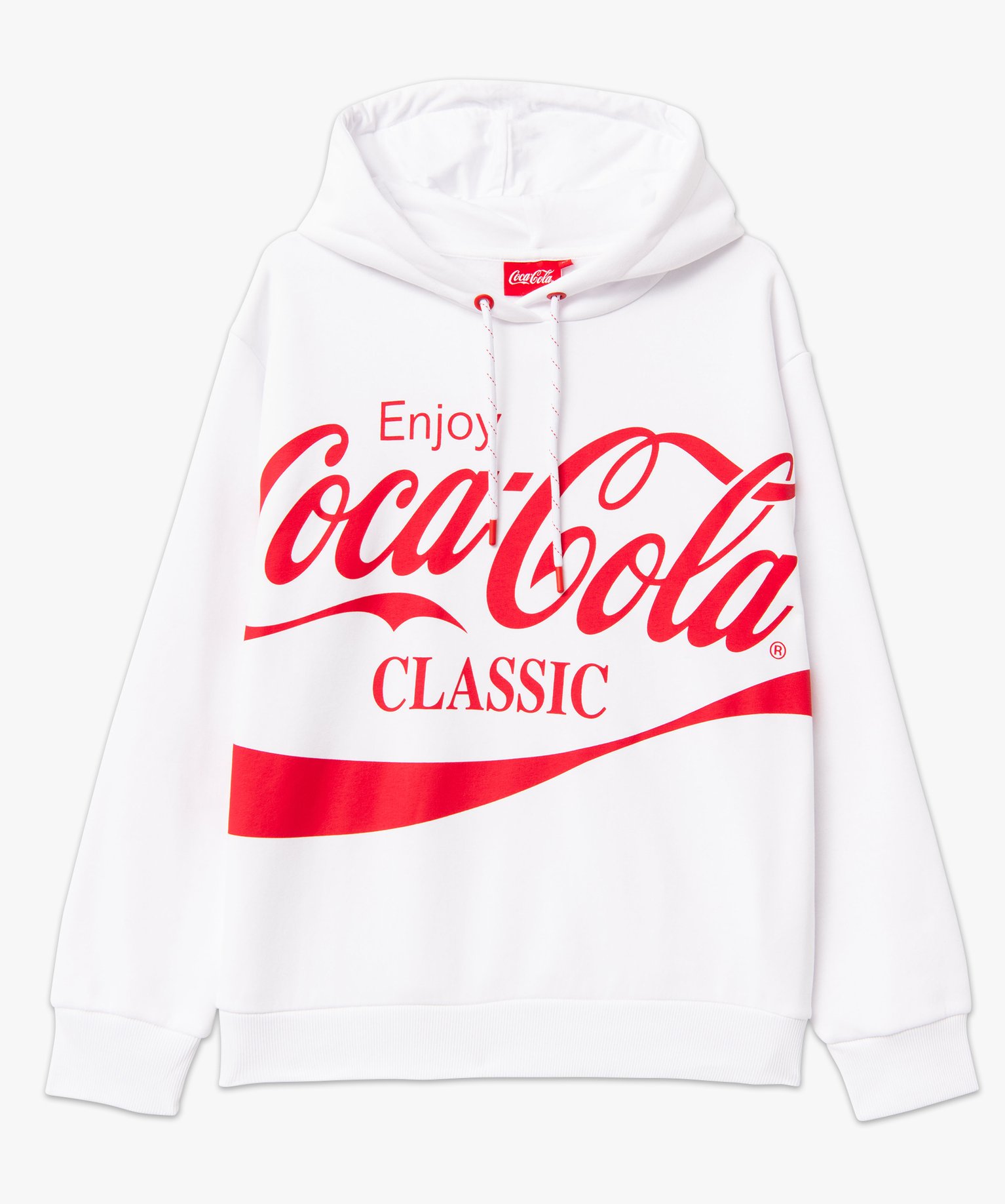 Sweat à capuche coupe oversize femme - Coca Cola blanc | GEMO