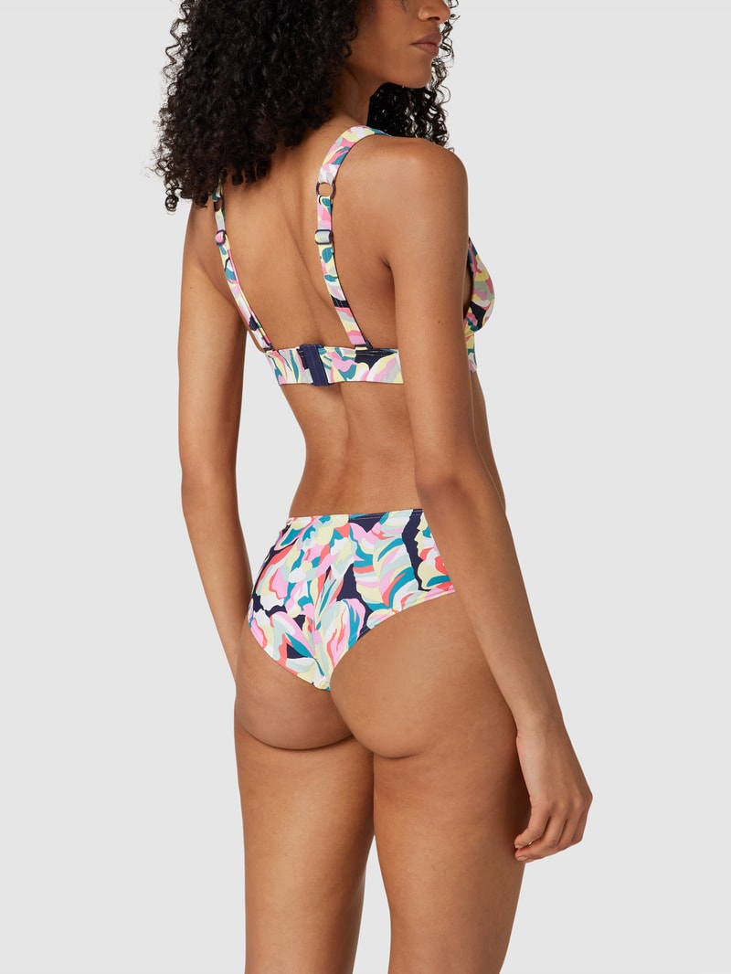 Bikini-Set mit Allover-Muster Modell 'CARILO' in marineblau