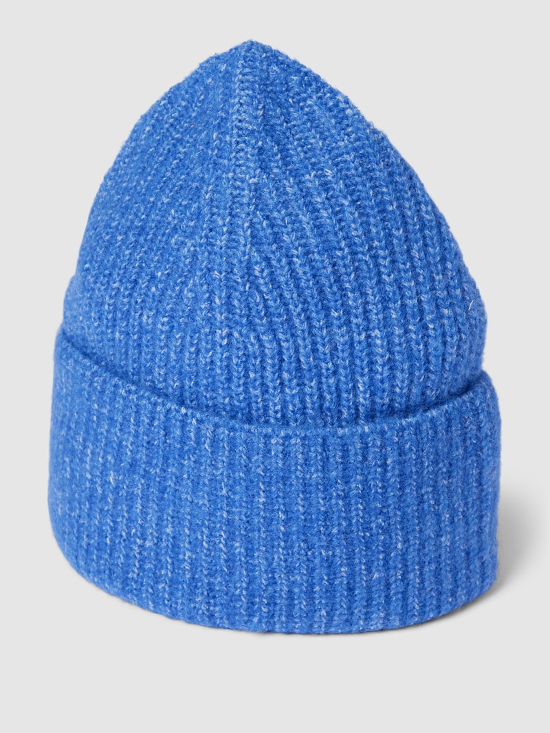 Beanie mit breitem Umschlag in beige