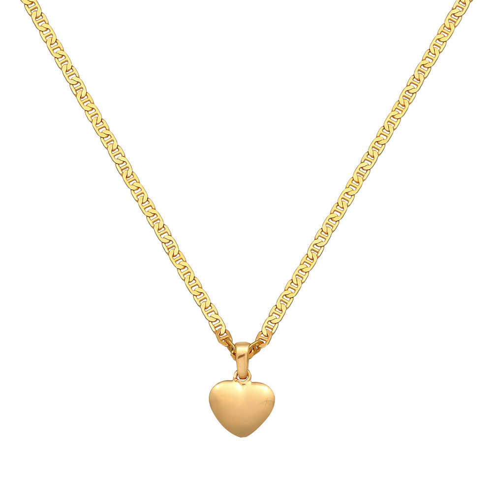 Elli Elli Collier Femmes pendentif coeur amour en argent sterling 925 plaqué or Bijoux