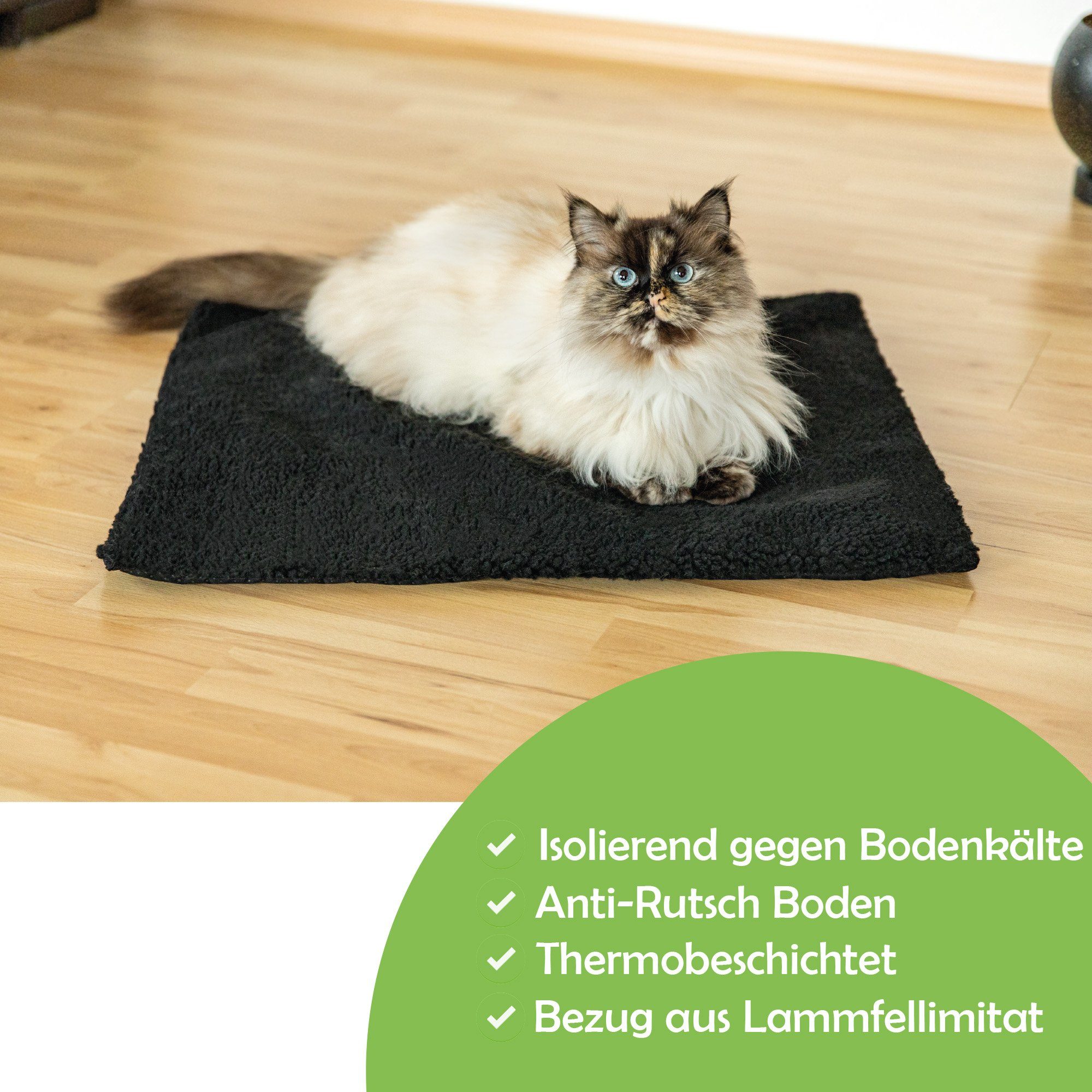 Bestlivings Tierdecke Selbstheizende Thermodecke, aus Polyester, für Katzen & Hunde mit Reißverschluss, thermoisolierende, kuschelig weiche, waschbare Haustierdecke