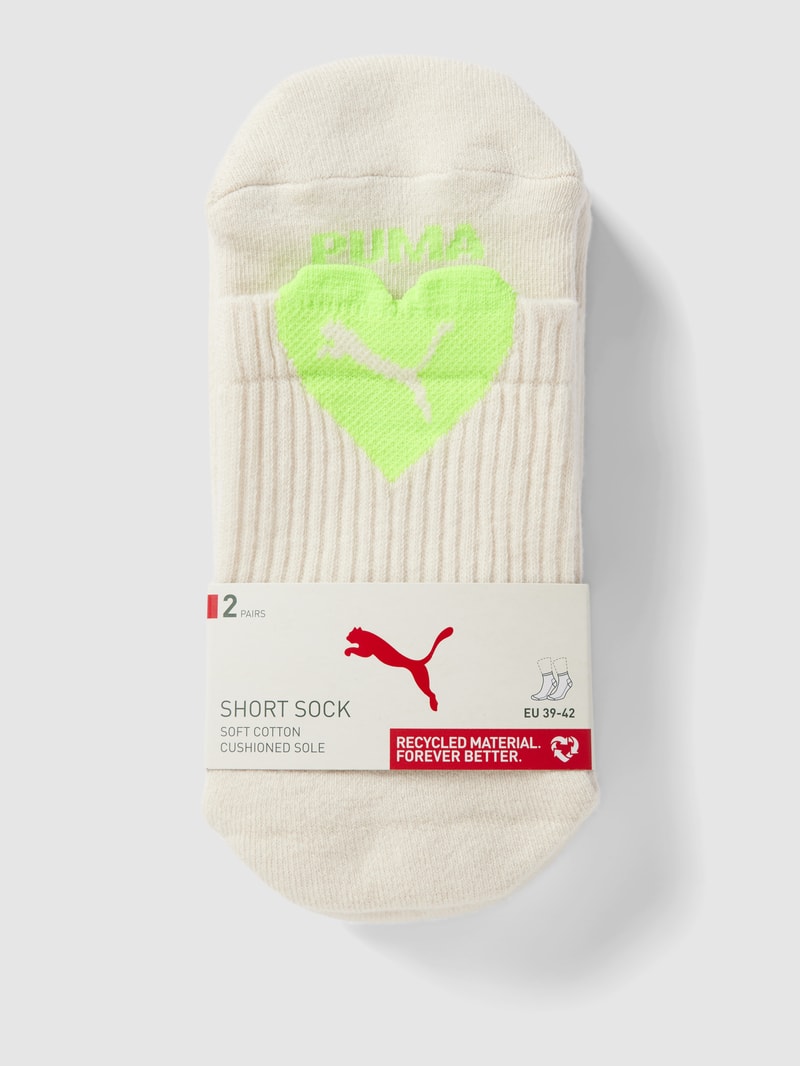 Socken mit Label-Details im 2er-Pack in offwhite