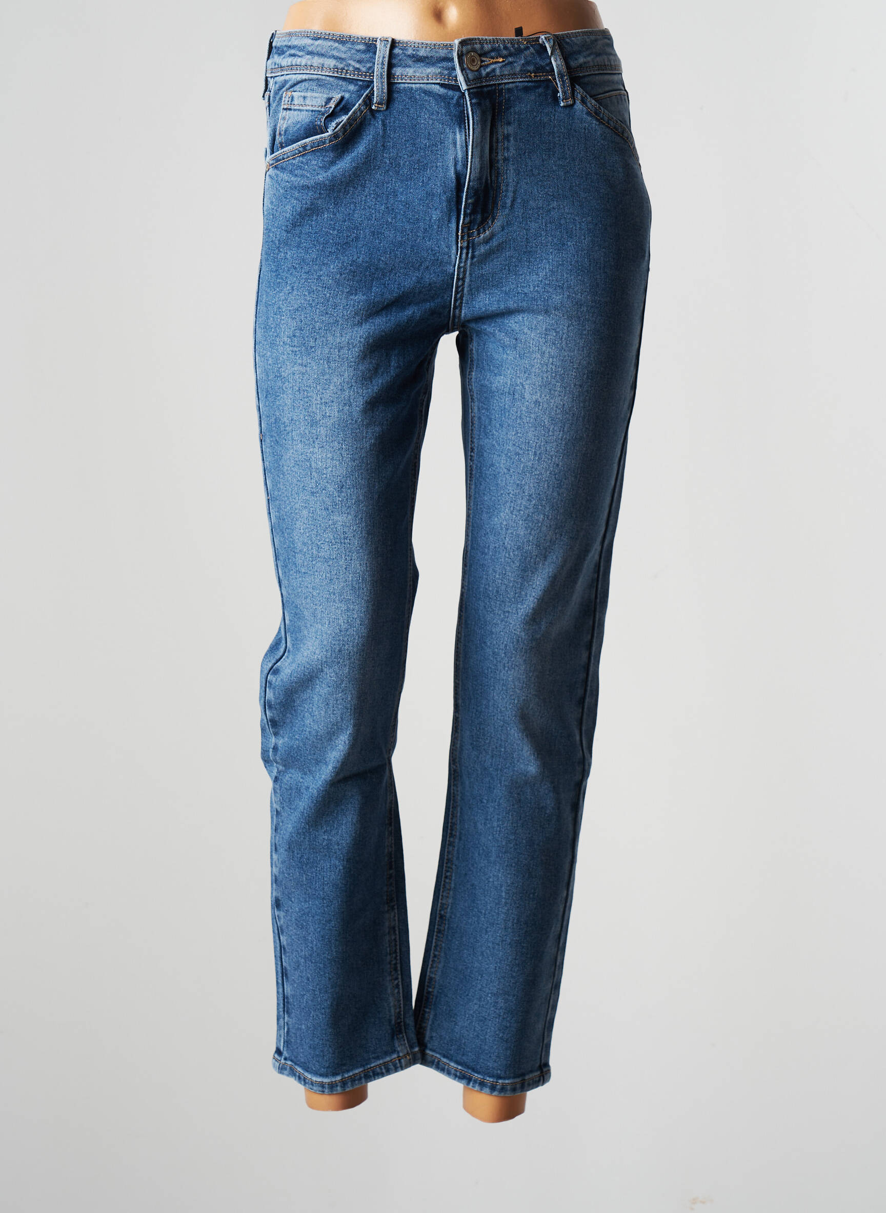 Oraije Jeans Coupe Slim Femme couleur bleu