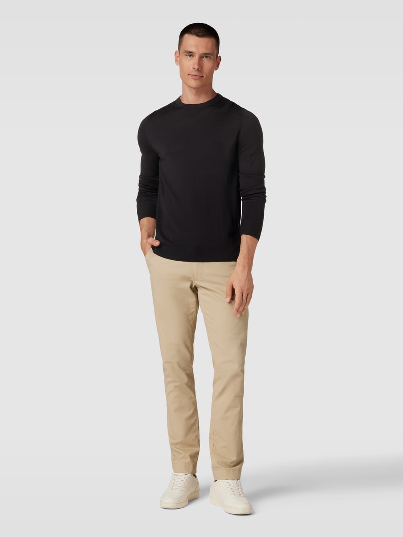 Longsleeve aus Woll-Mix in schwarz