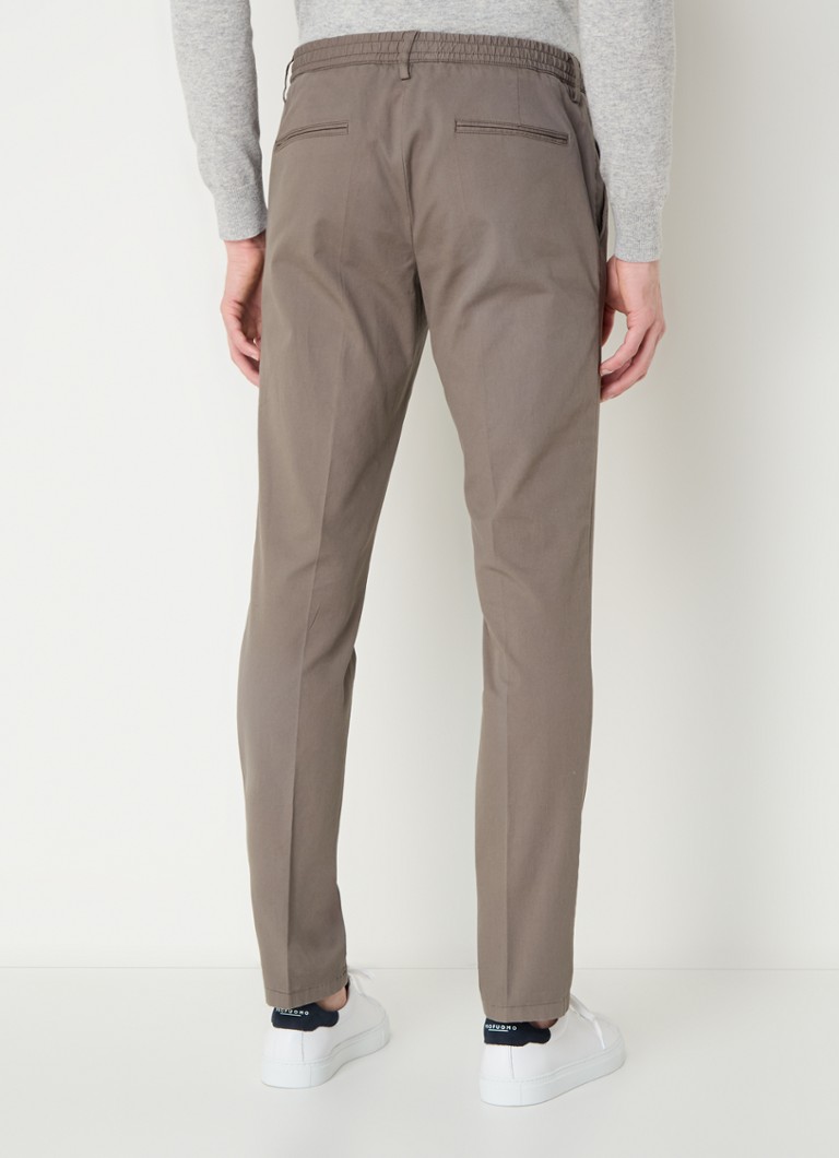 Pantaloni chino slim-fit Profuomo con texture a coste e tasche interne