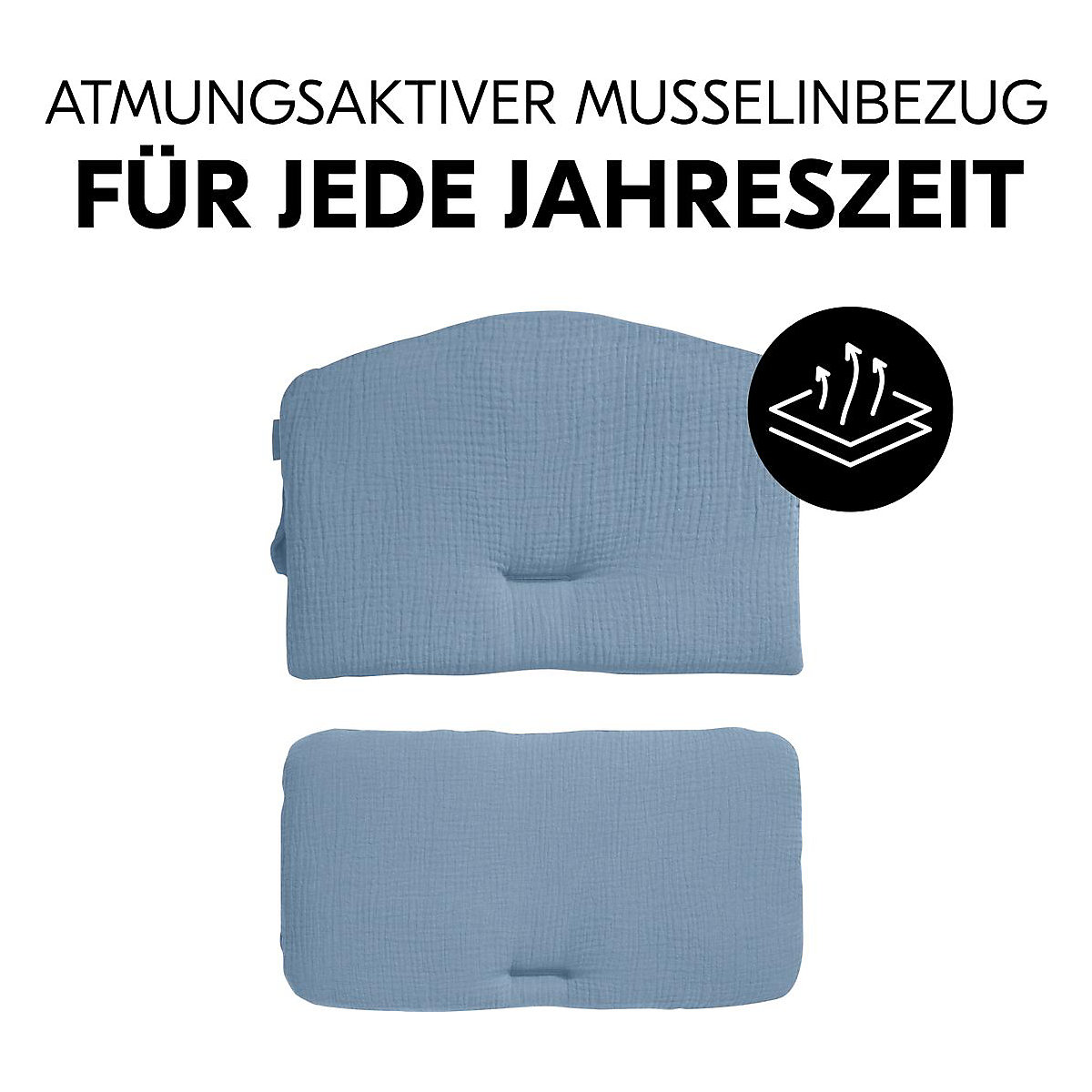 Hochstuhlauflage, Dusty Blue