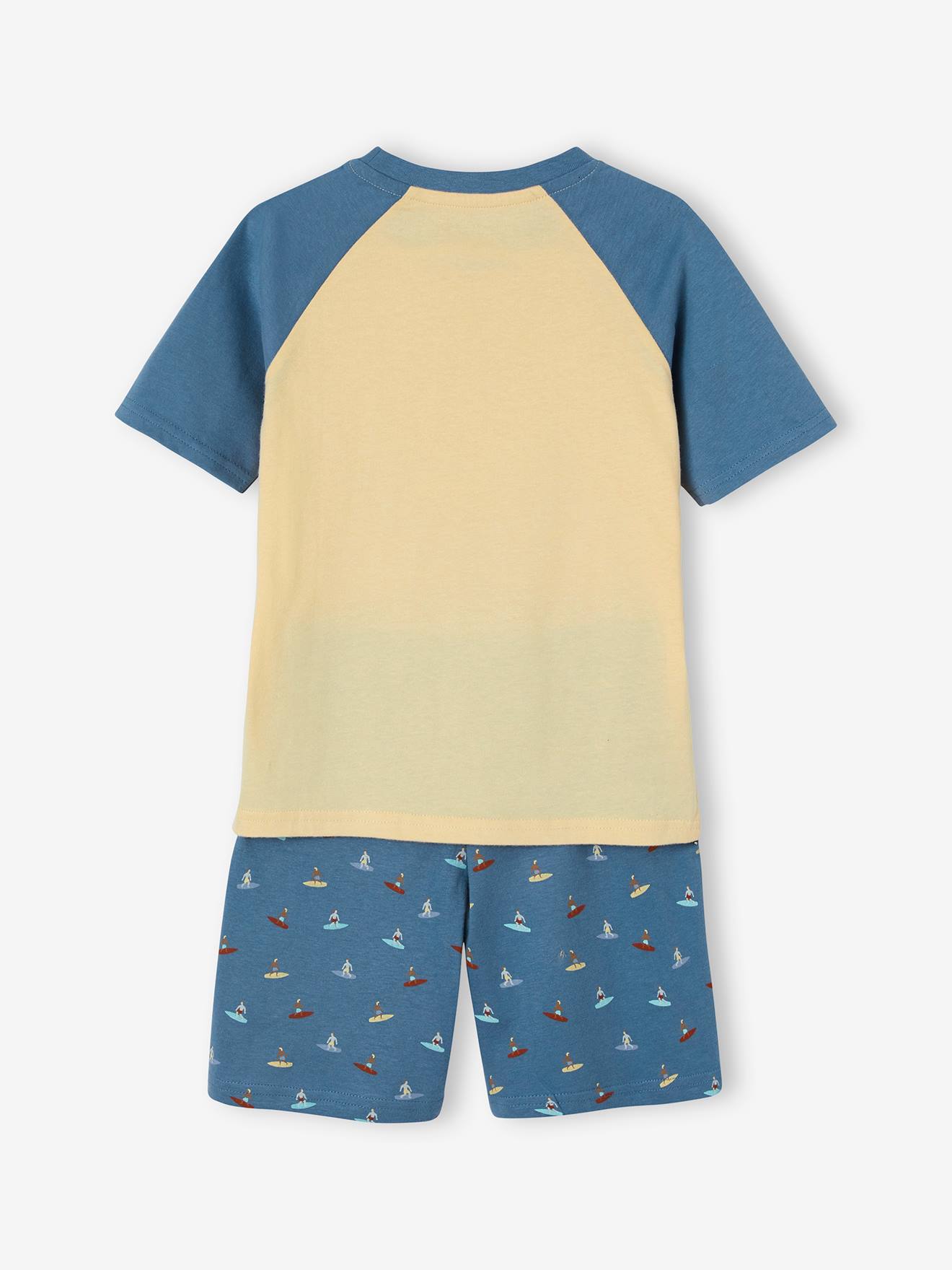 Vertbaudet 2er-Pack kurze Jungen Schlafanzüge SUMMER SURF Oeko-Tex - blau