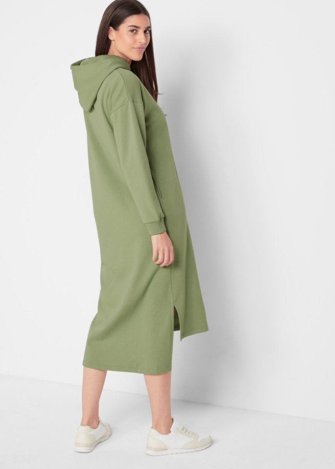 Kapuzen-Sweatkleid, oversized