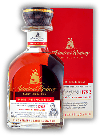 Admiral Rodney Princessa Admiral Rodney Princessa Ein feiner Rum Blend von St. Lucia. 0,7	 Liter - Vol 40%
