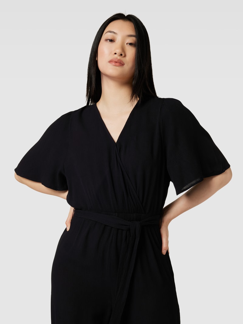 Jumpsuit mit V-Ausschnitt Modell 'Marrakech' in schwarz