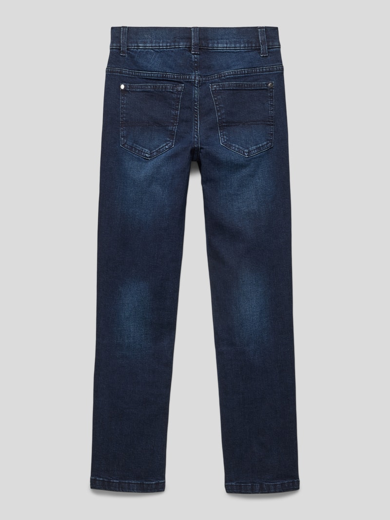 Jeans mit Knopfverschluss in blau