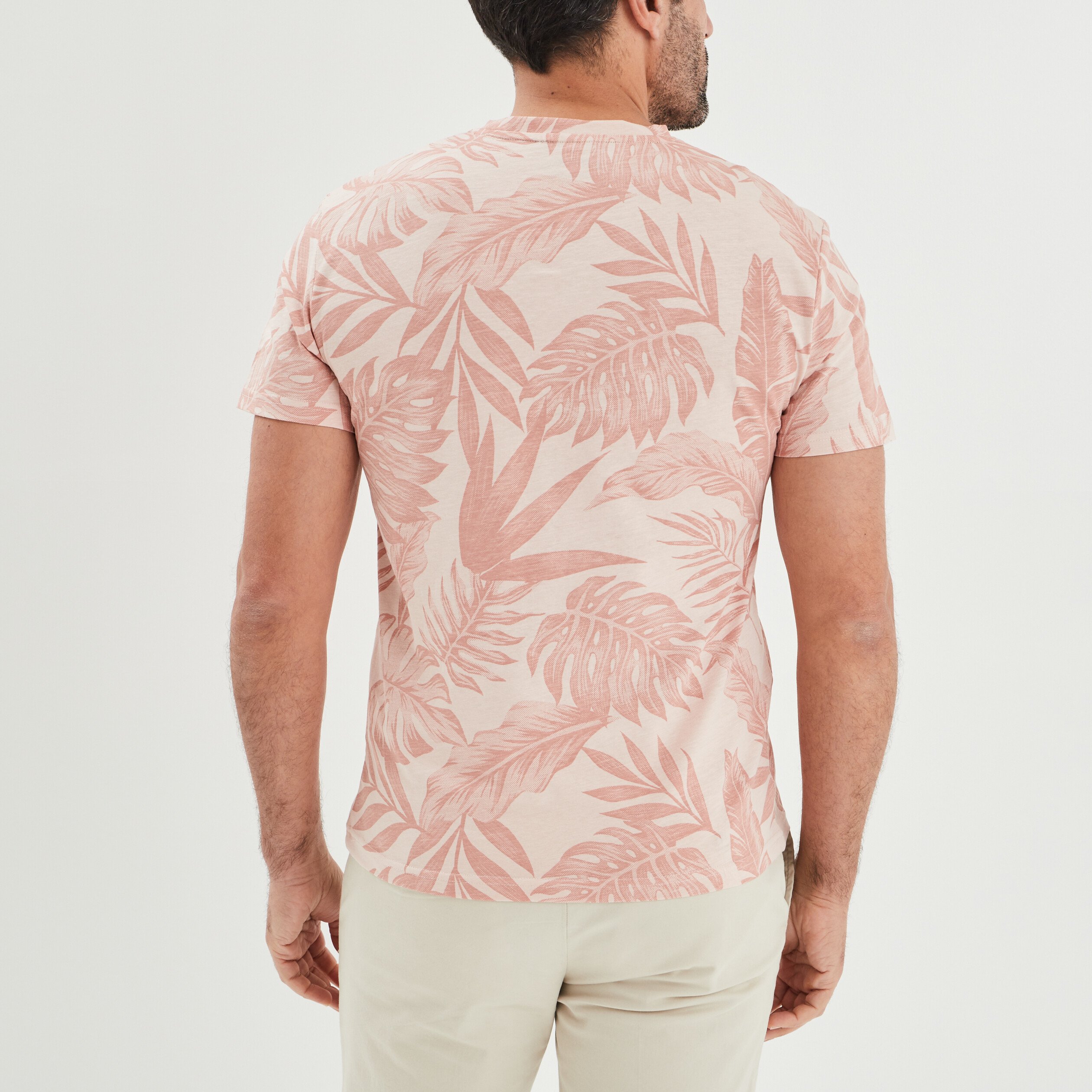 T-shirt manches courtes Creeks rose clair homme | La Halle
