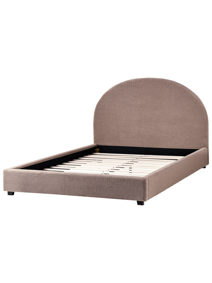 Beliani Doppelbett VAUCLUSE in Beige - (W) 154 x (H) 112 x (L) 214 cm günstig kaufen onesize