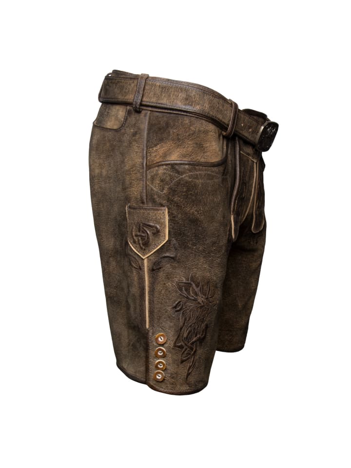 Spieth & Wensky Lederhose Wayen in braun günstig kaufen