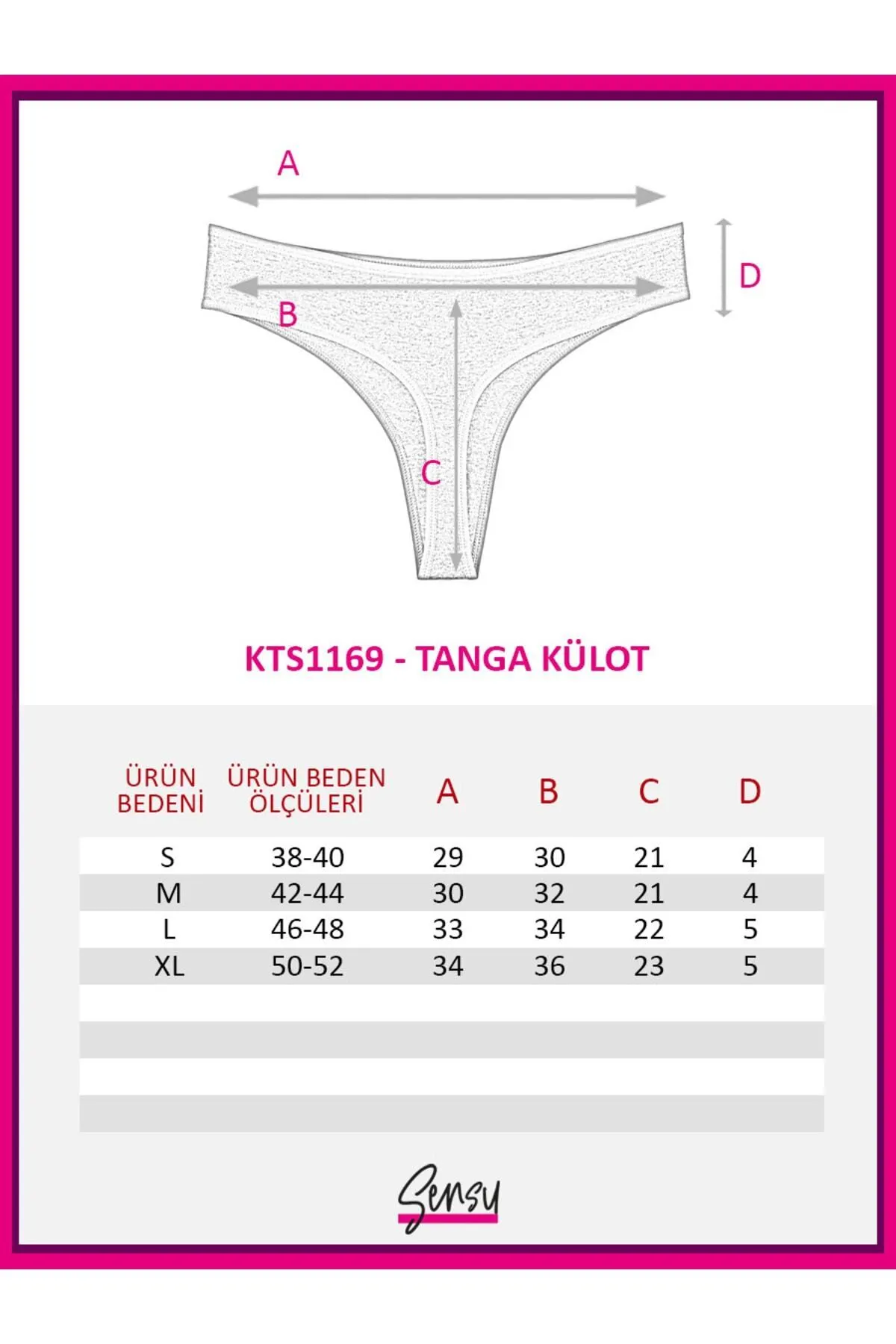 Sensu  6-teiliges brasilianisches Tanga-Set für Damen – KTS1169