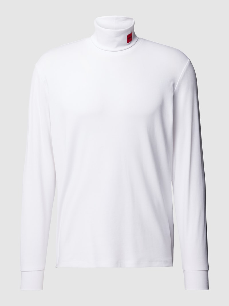 Longsleeve mit Rollkragen Modell 'Derollo' in weiß