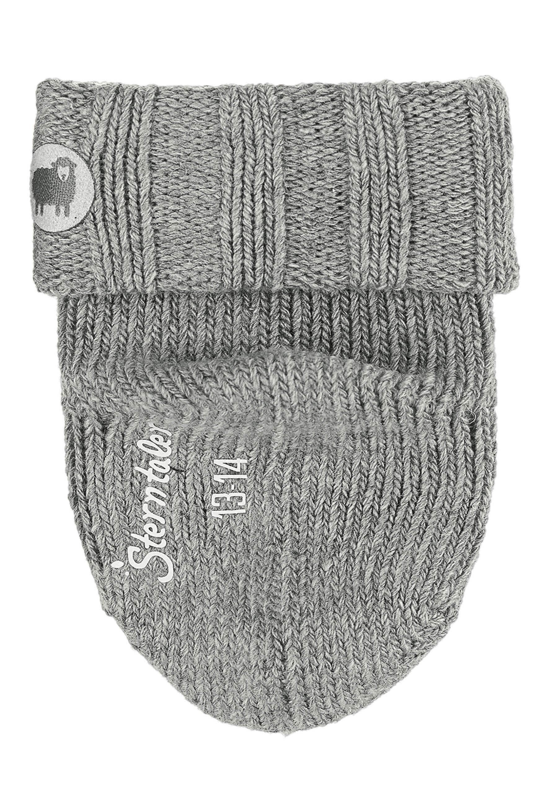 Babysocken uni, mit Wolle und Applikation Schaf