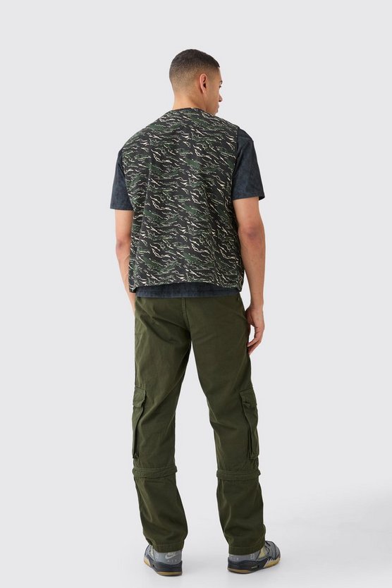 Schwarzes Camouflage Utility Twill Tanktop