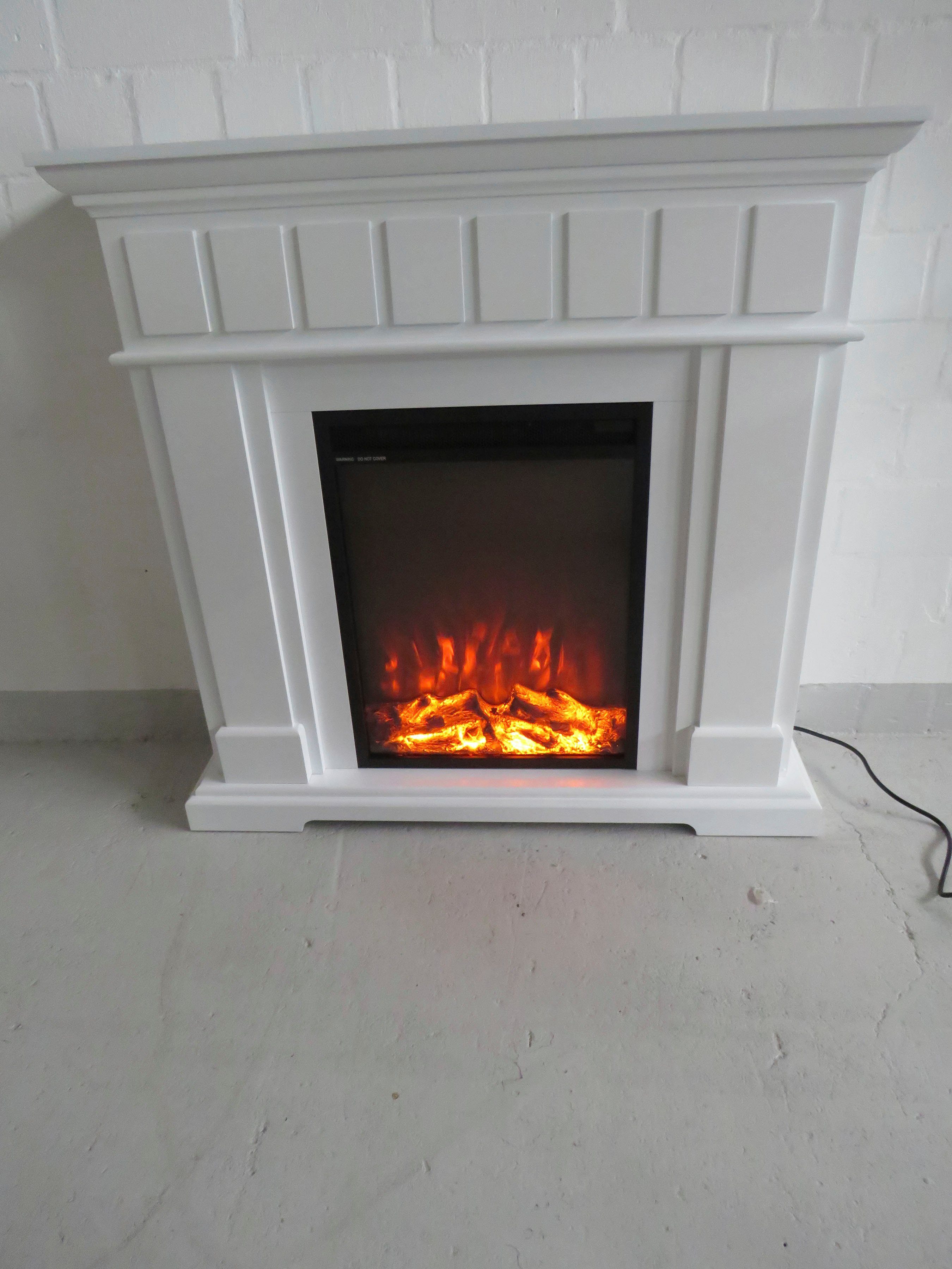 Heathus Elektrokamin Flensburg, bis 1500 W Heizleistung, regelbares Flammenbild, Fernbedienung, Timer