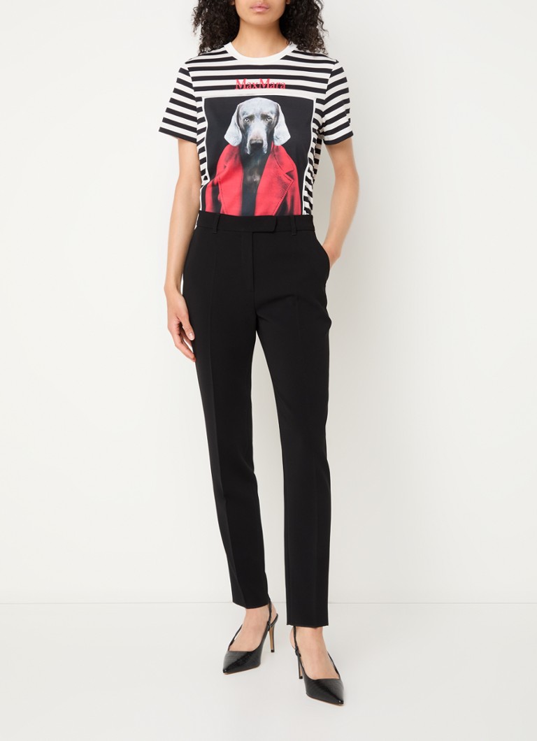 Μπλούζα MaxMara Rosso με τύπωμα μπροστά και πίσω