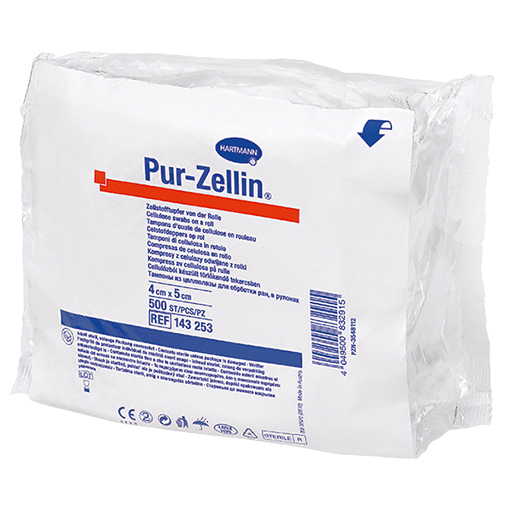 PUR-ZELLIN 4x5 cm unsteril Rolle zu 500 St.  1 St  Tupfer