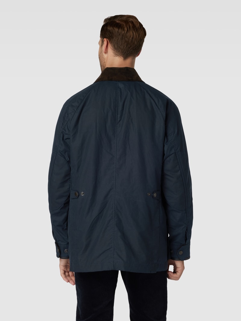 Jacke aus reiner Baumwolle in marineblau