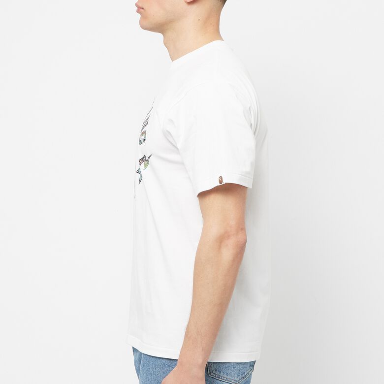 A Bathing Ape Bape Thermography Polygon College Tee M white