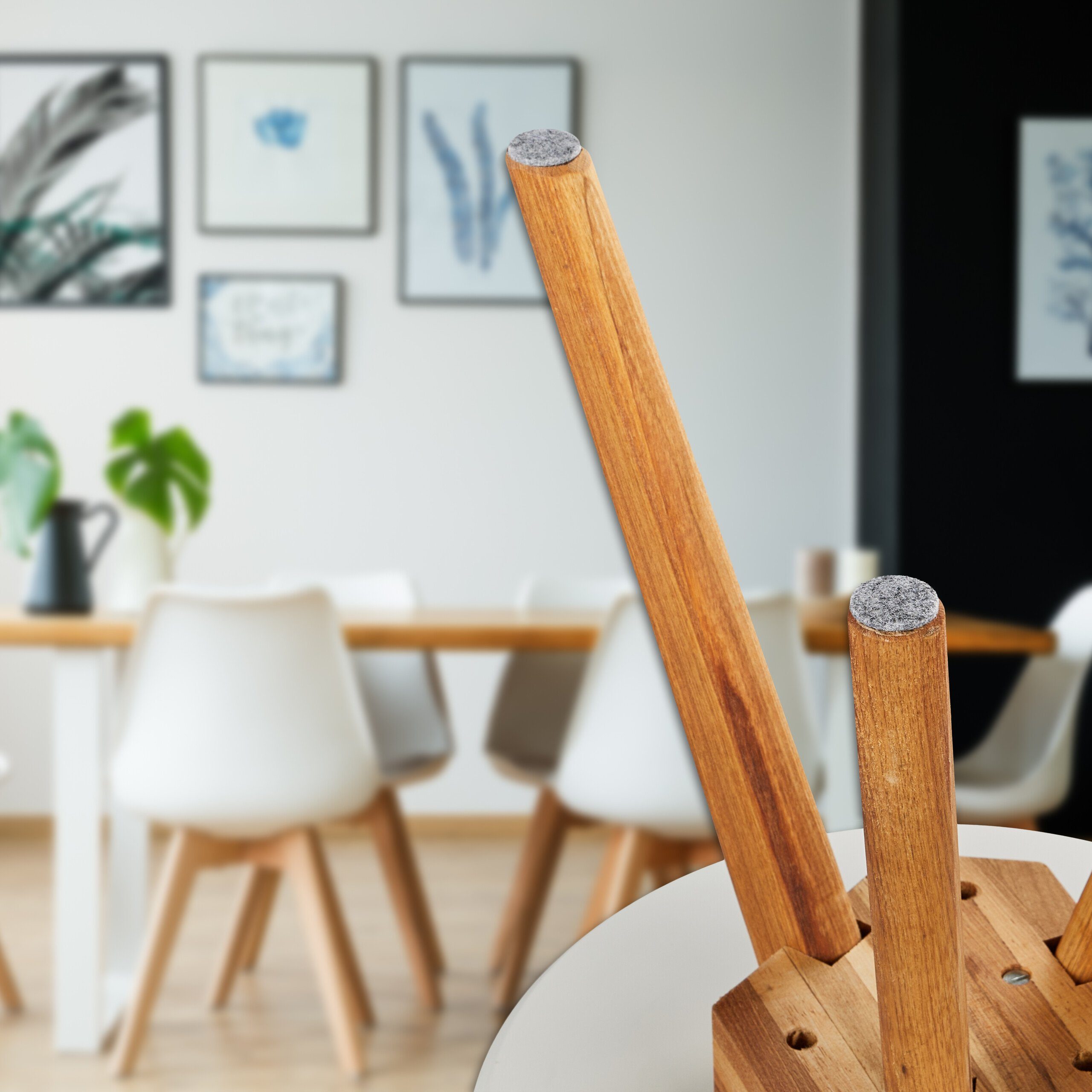 relaxdays Möbelfuß Selbstklebende Filzgleiter 272er Set, Grau