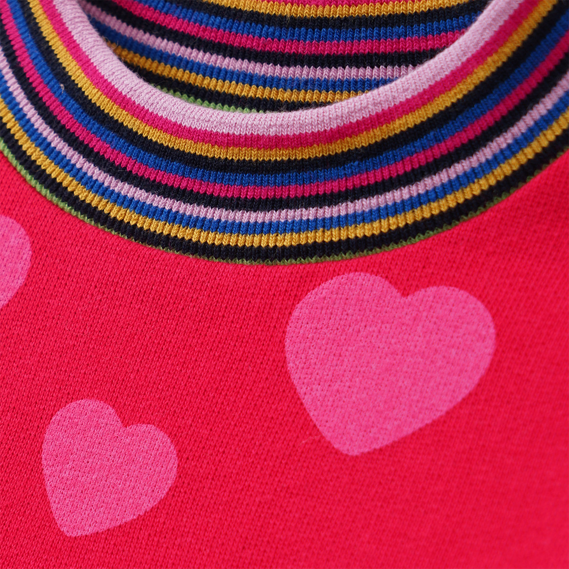 Mädchen Sweatkleid mit Herz-Print