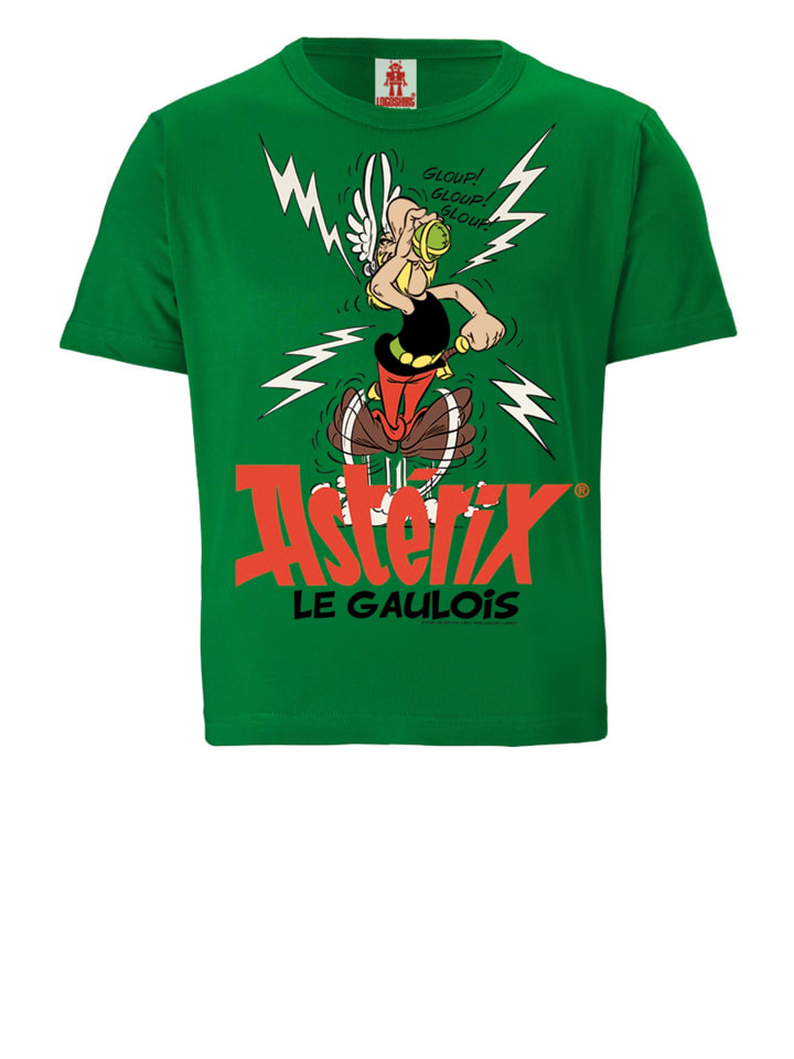 Logoshirt T-Shirt Asterix le Gaulois in grün günstig kaufen
