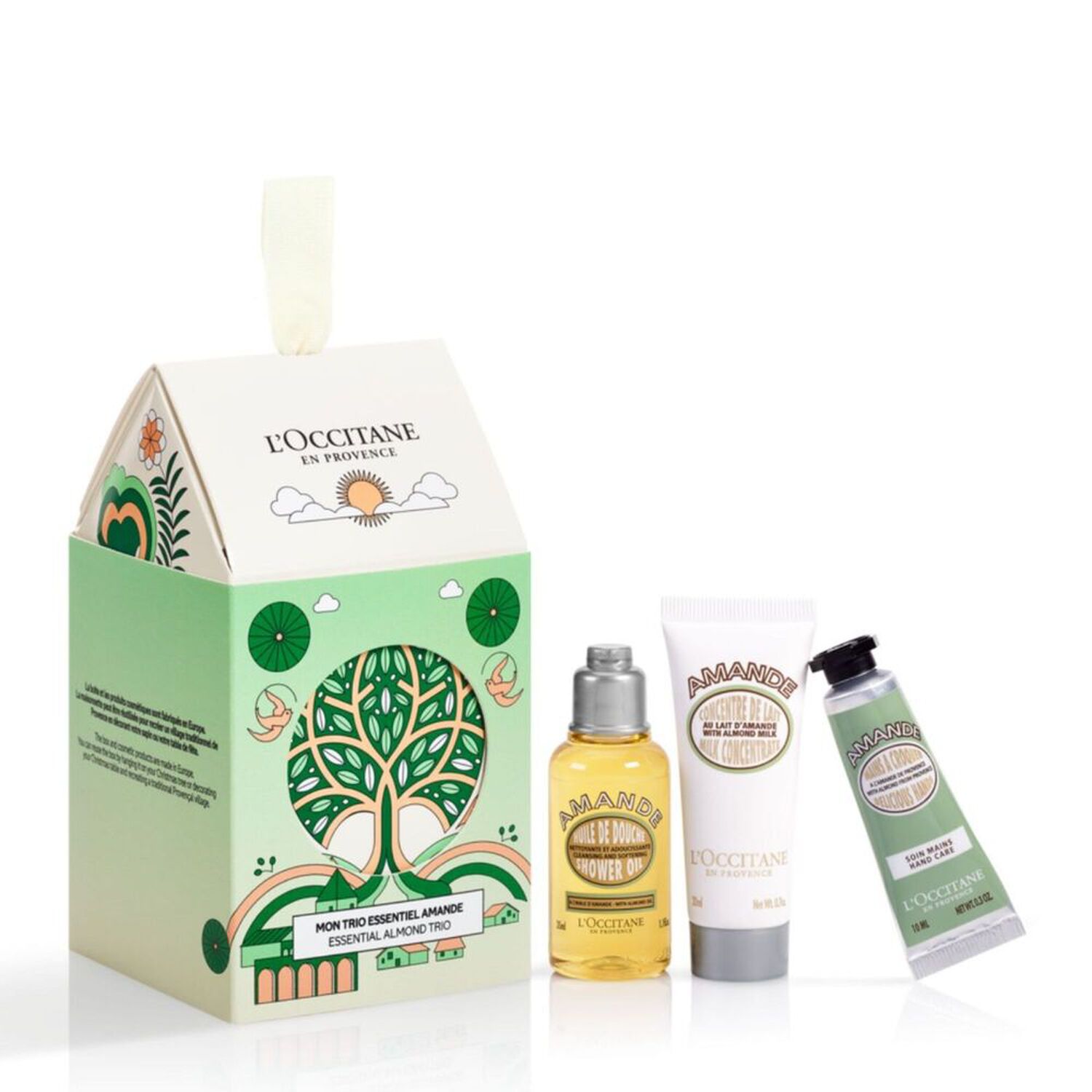 l'occitane Maisonnette Amande Coffret Huile de Douche 35 ml + 2 Produits