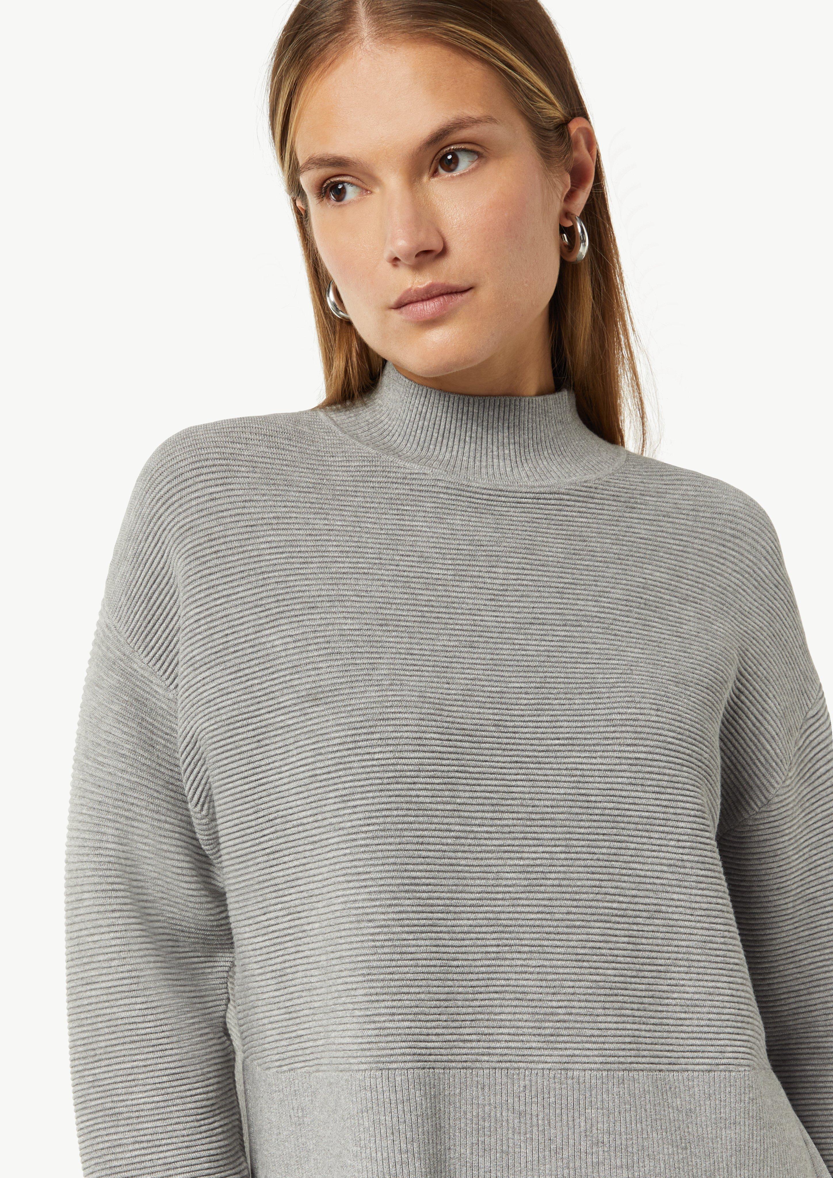Strickpullover mit Strukturmuster  - graphit