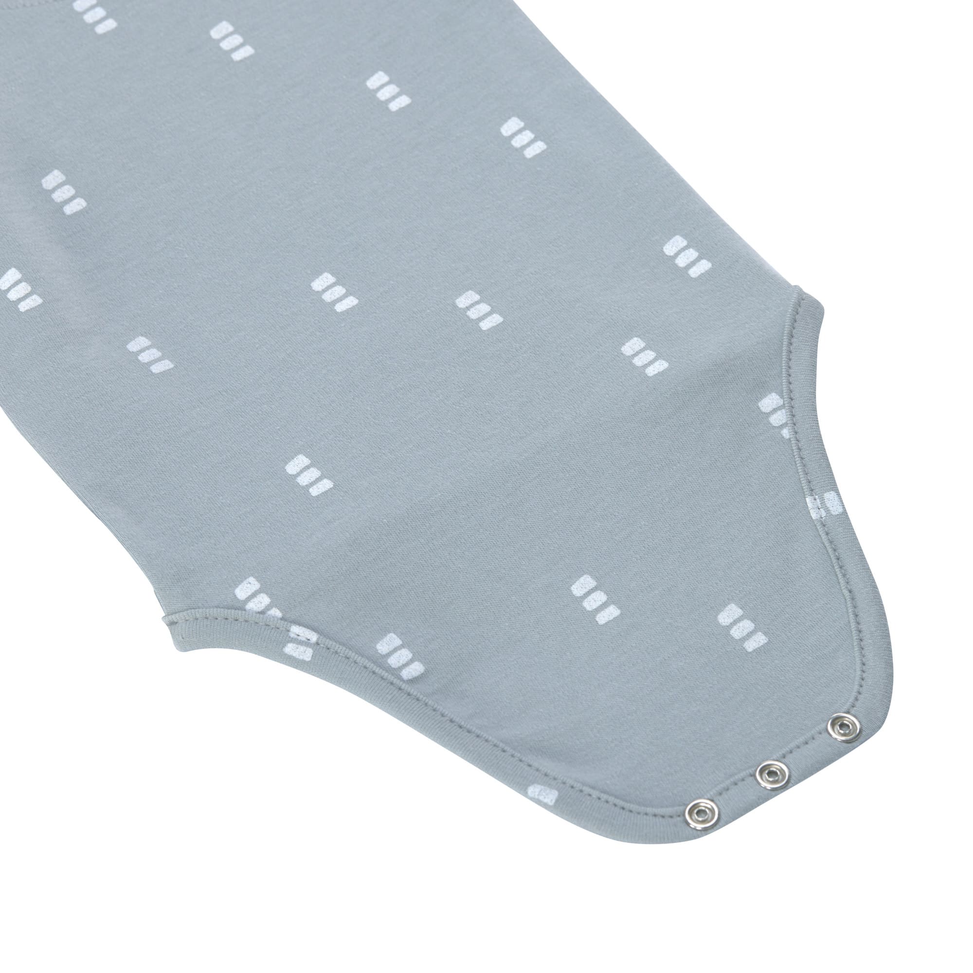 Baby Wickelbody langarm - Bio Baumwolle, Blocks, Hellblau