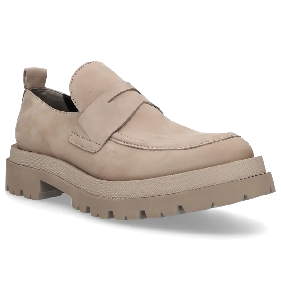 305 SOBE - Loafer HUSKIE Nubukleder - beige