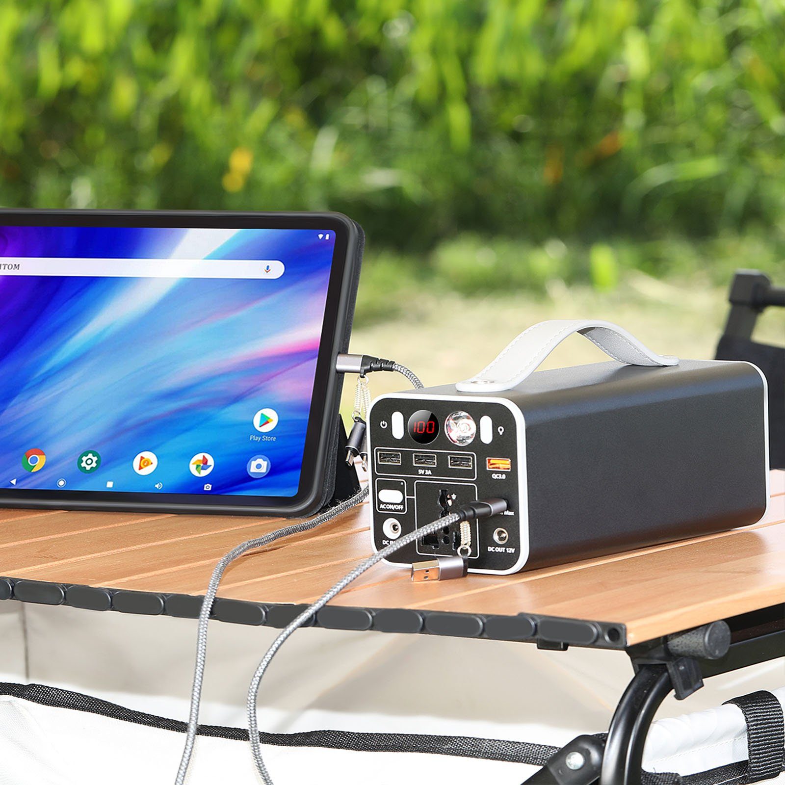 oyajia Stromerzeuger 150Wh Powerstation Generatoren Ladestation, Schnelles Laden 65W PD, Tragbare 158Wh Powerbank, 43200mAh LiFePO4, 150W Ausgang
