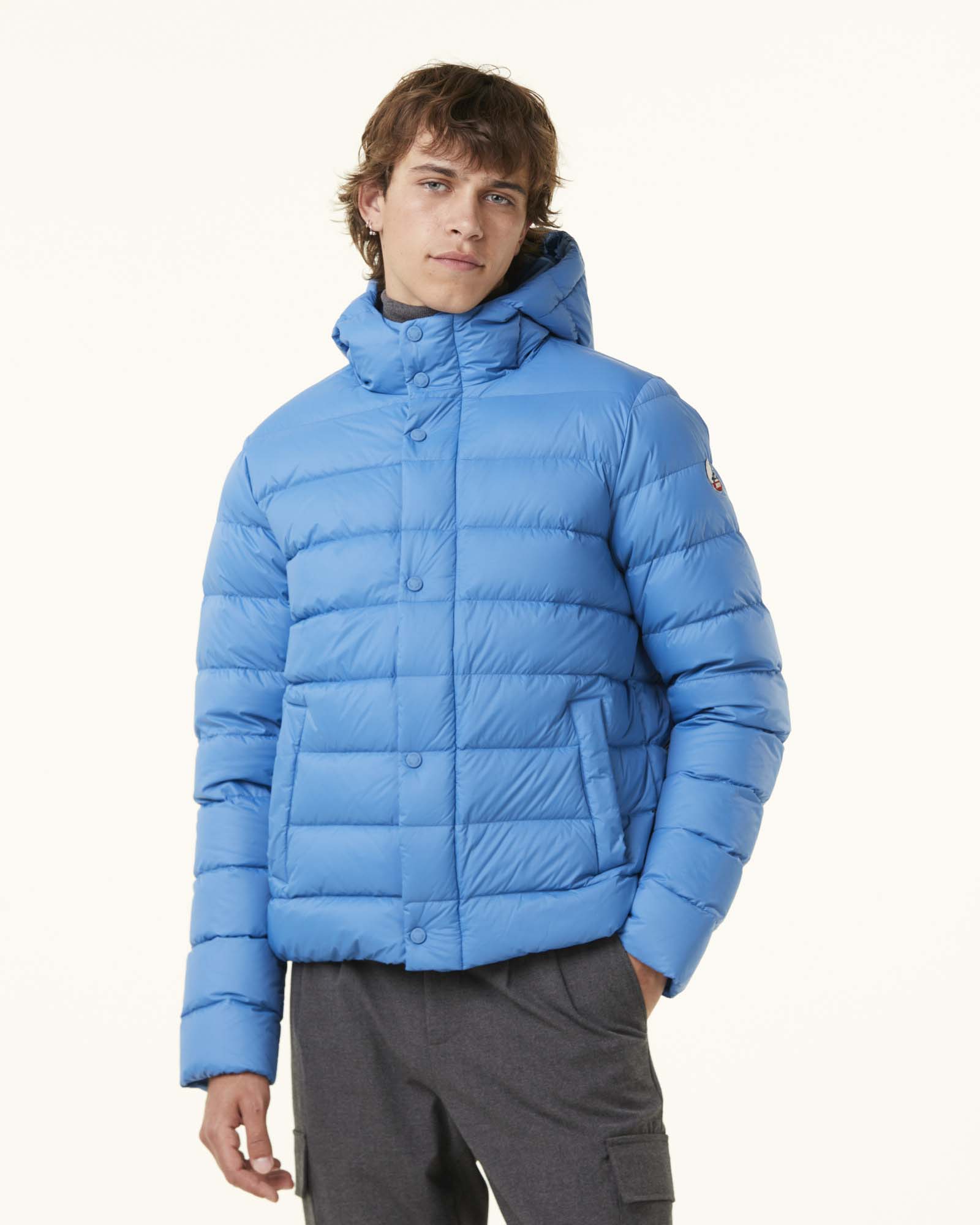 Doudoune à capuche Bleu denim Jorge