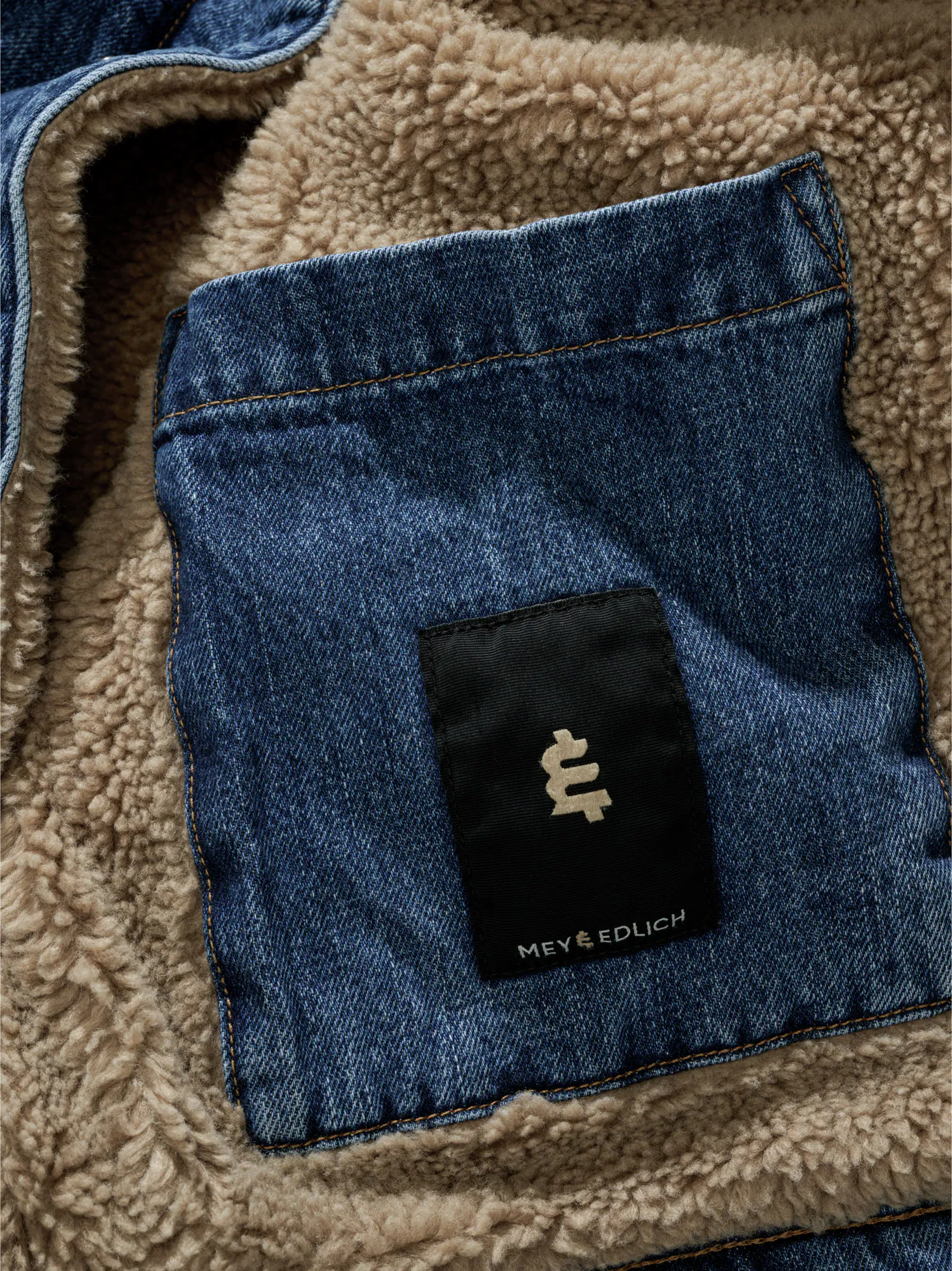 Sherpa-Jeansjacke