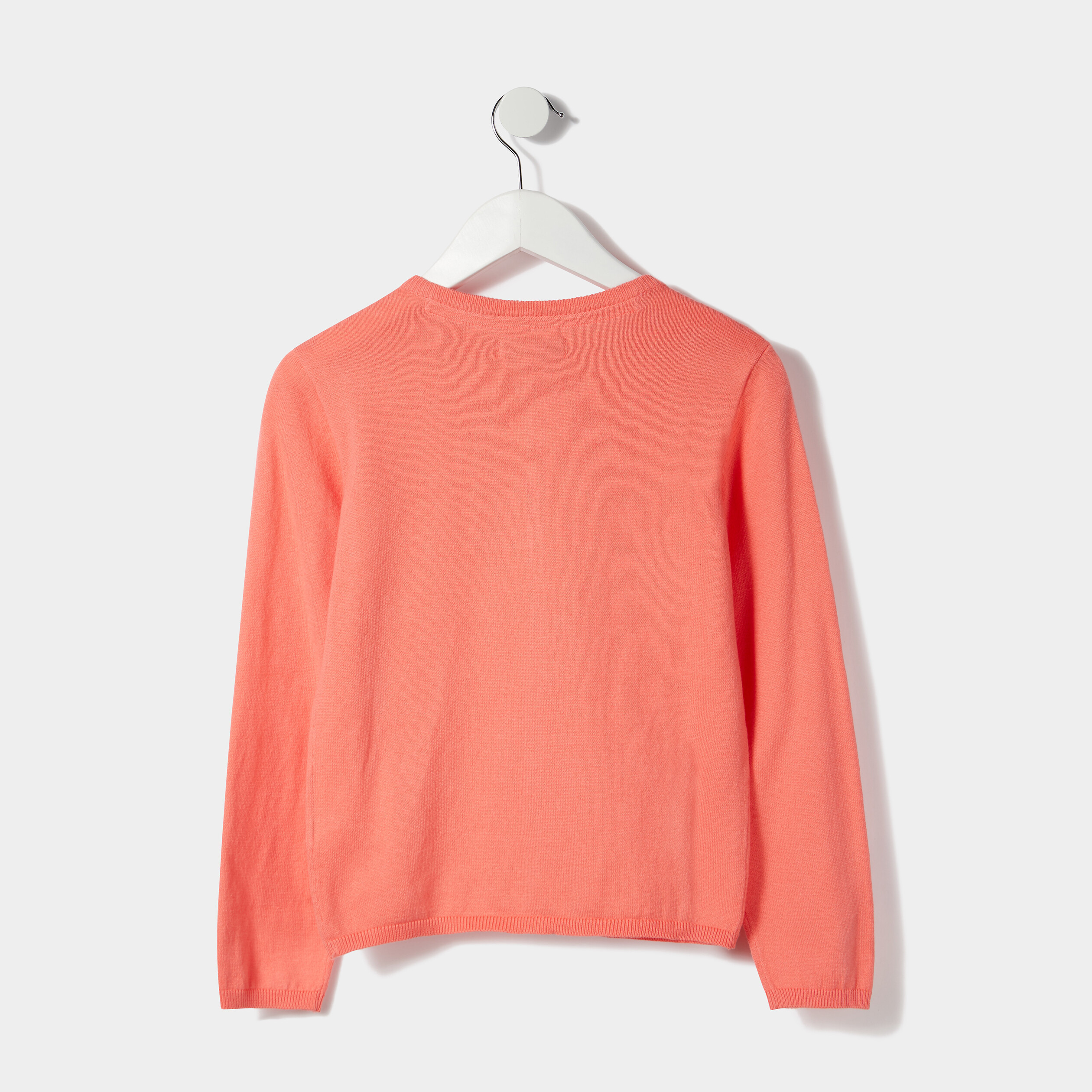Gilet boutonné rose corail fille | La Halle