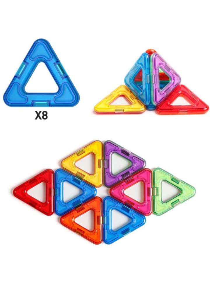 MAGNIKON Magnetische Bausteine, 8 Stk. Dreiecke, Ersatzteile, kleines Set -ab 3 Jahren günstig kaufen onesize