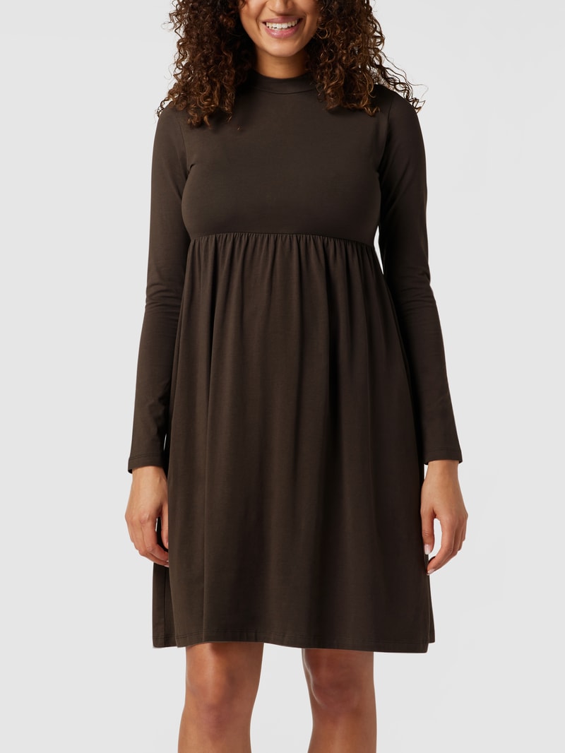 Umstand-Kleid aus Baumwoll-Elasthan-Mix in mittelgrau