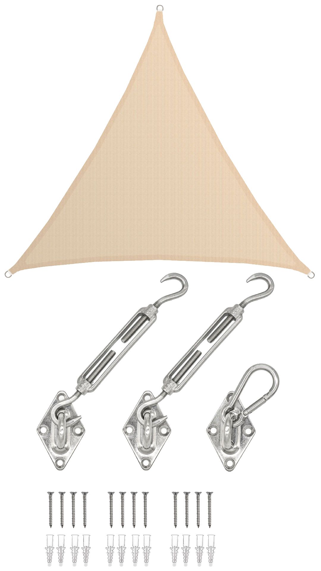 AMANKA 5x5x5 Beiges atmungsaktives UV Sonnensegel