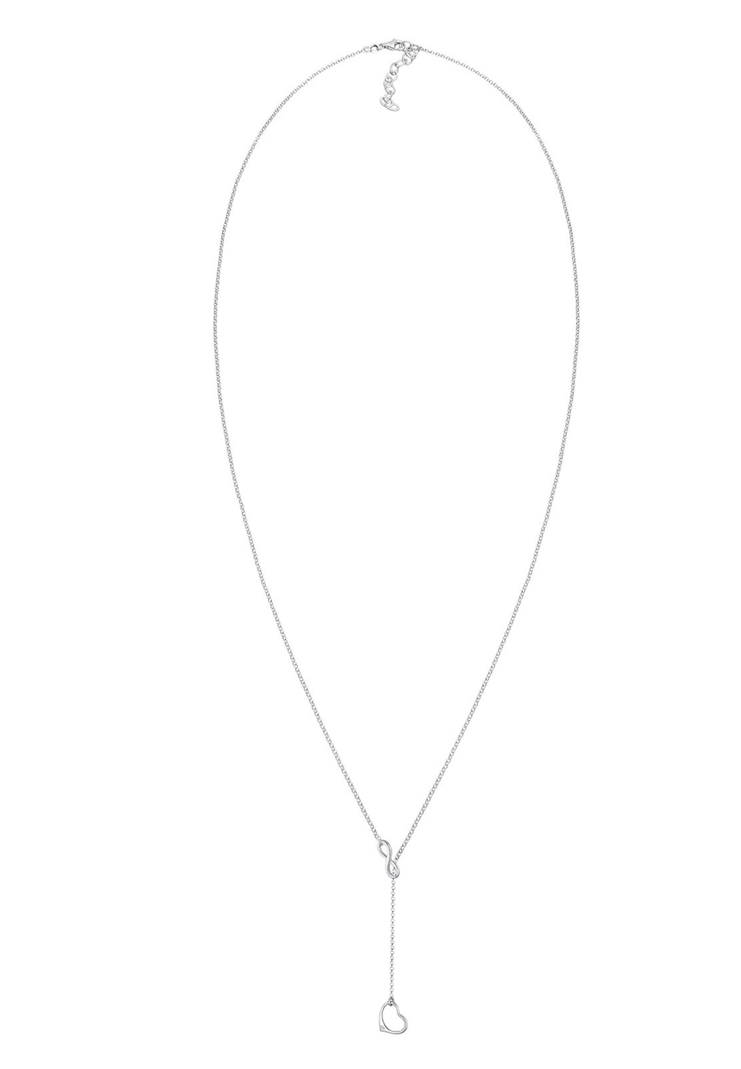 Collana da donna Elli DIAMONDS con ciondolo a forma di cuore infinito e diamante (0,02 ct.) in argento sterling 925.