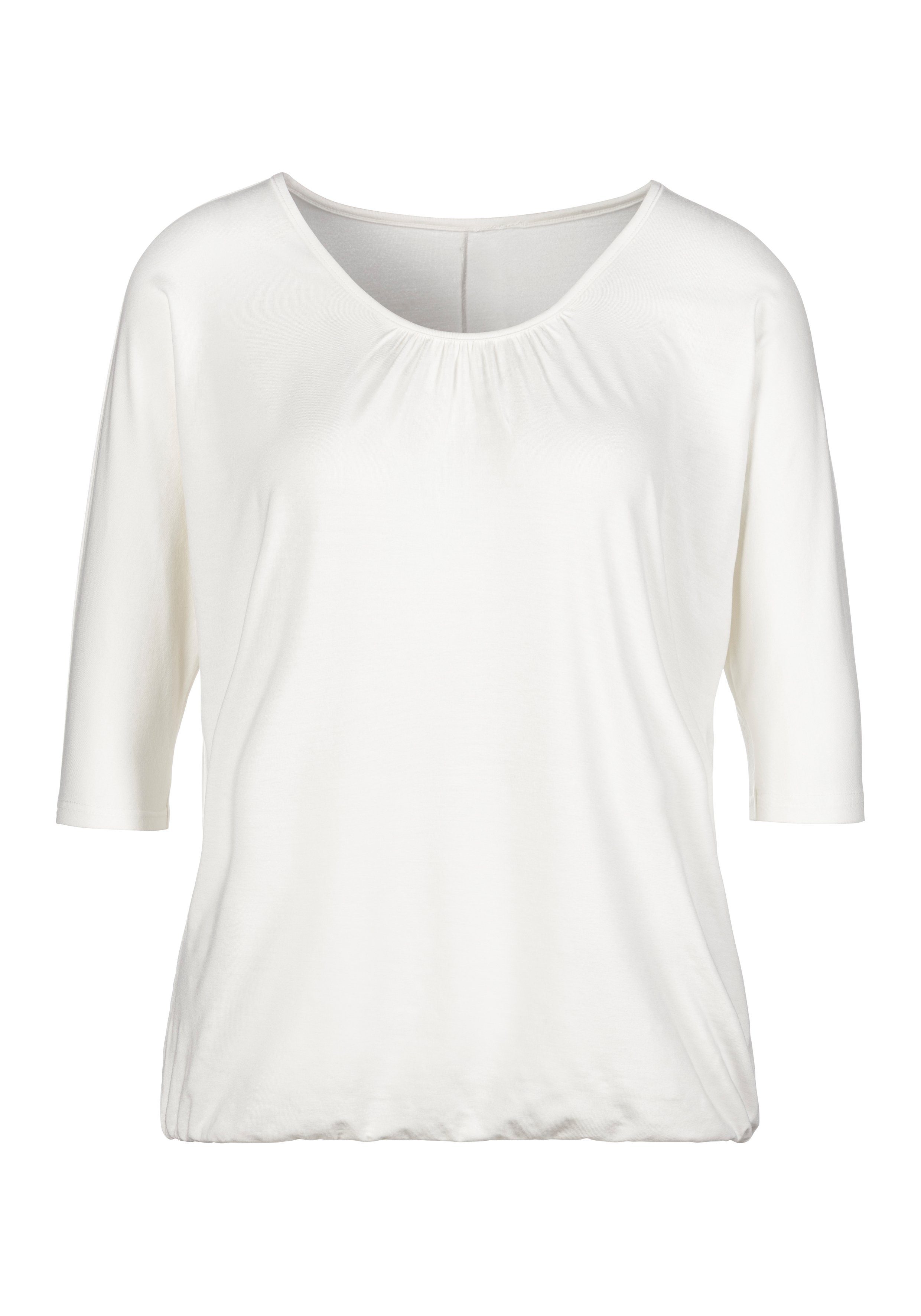 LASCANA 3/4-Arm-Shirt (2er-Pack) mit zarter Raffung am Ausschnitt