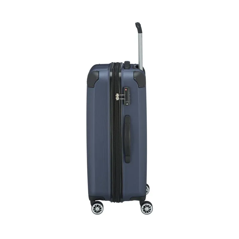 Travelite City Trolley mit 4 Rollen M 68cm EXP 78 Liter - Marine