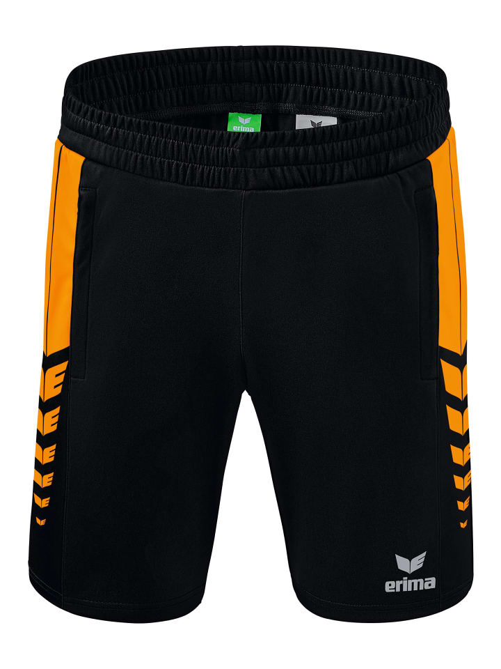 erima Six Wings Shorts in schwarz/new orange günstig kaufen