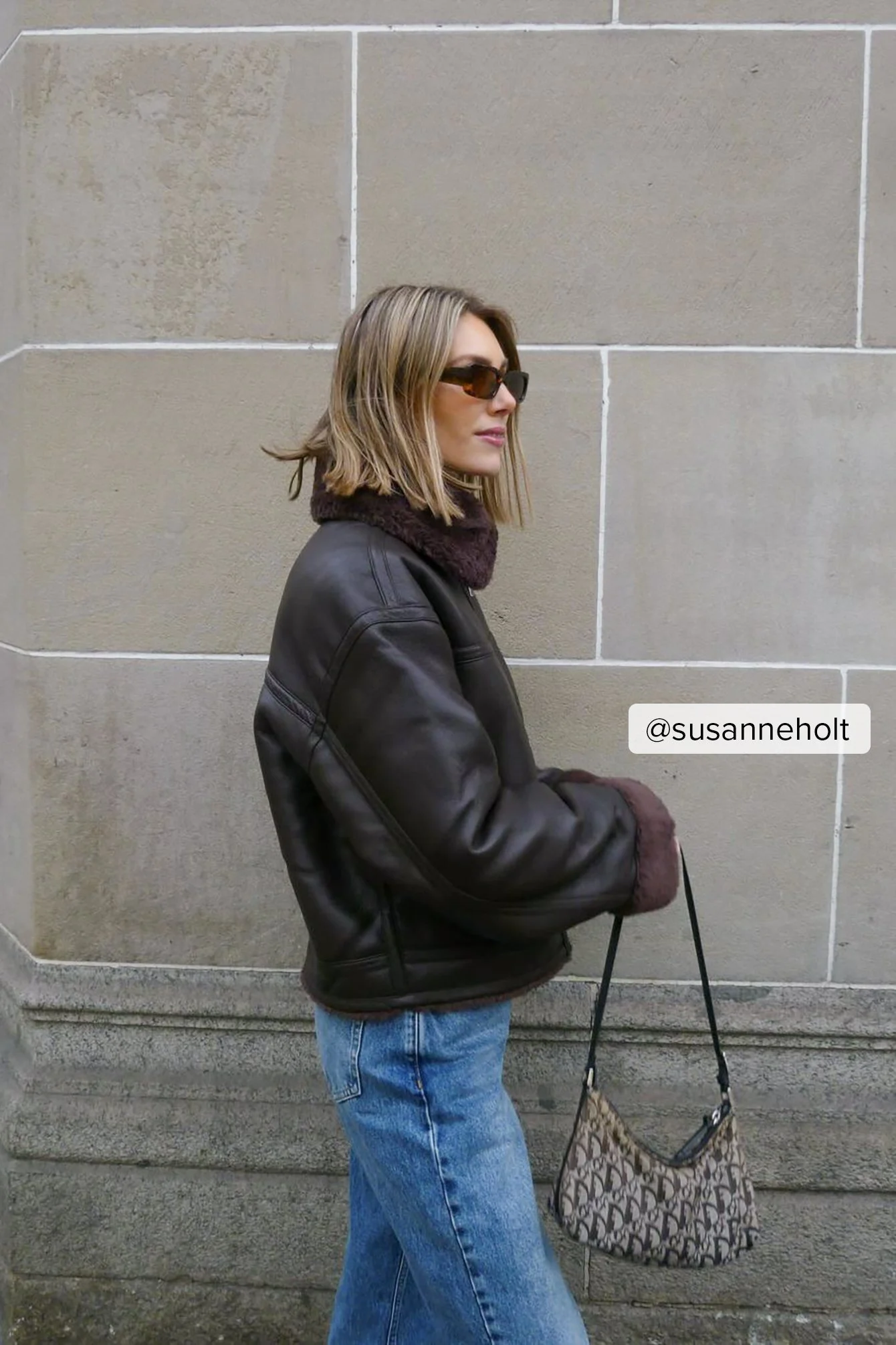 Breite Recycelte Sonnenbrille im Retro-Look