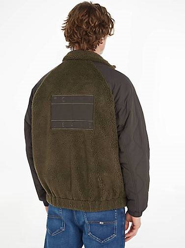 TOMMY-JEANS Herren Jacke SHERPA mit Struktur-Mix Relaxed Fit