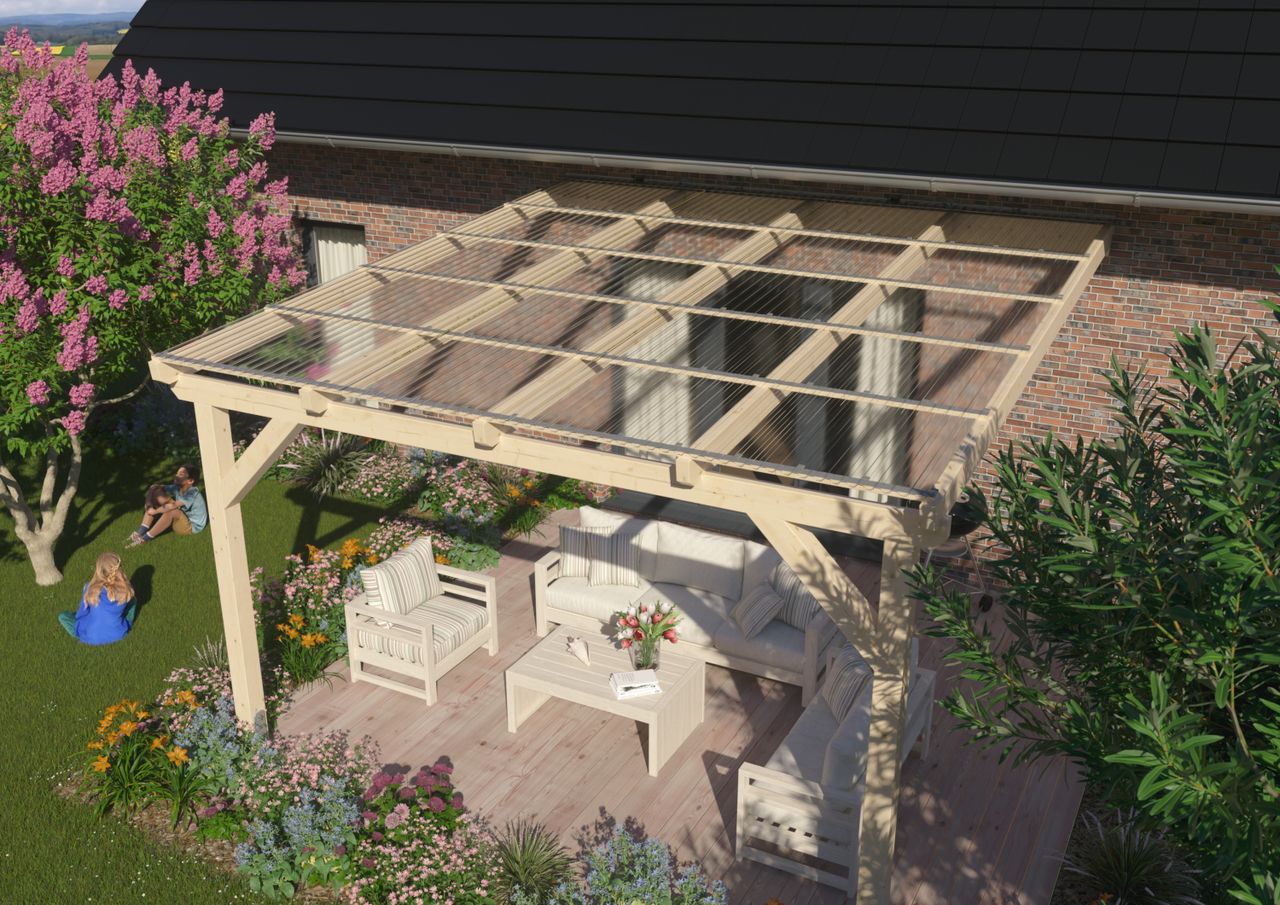 TETZNER & JENTZSCH Terrassenüberdachung Komplettset - 