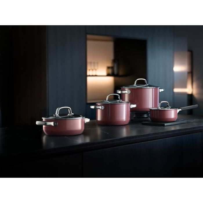 WMF Fusiontec Mineral Kochtopf mit Deckel, 16cm, Rose Quartz